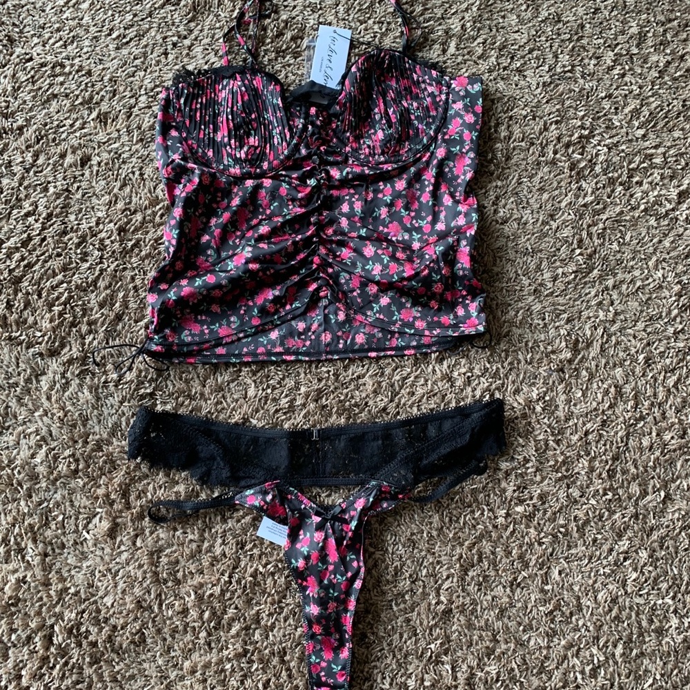 NWT For Love & Lemons Bustier Thong Set XL - Picture 6 of 8